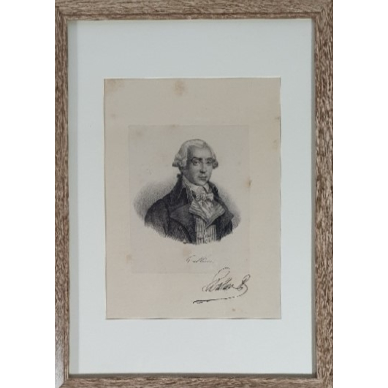 Gravure met handtekening Jean-Lambert Tallien 1767-1820